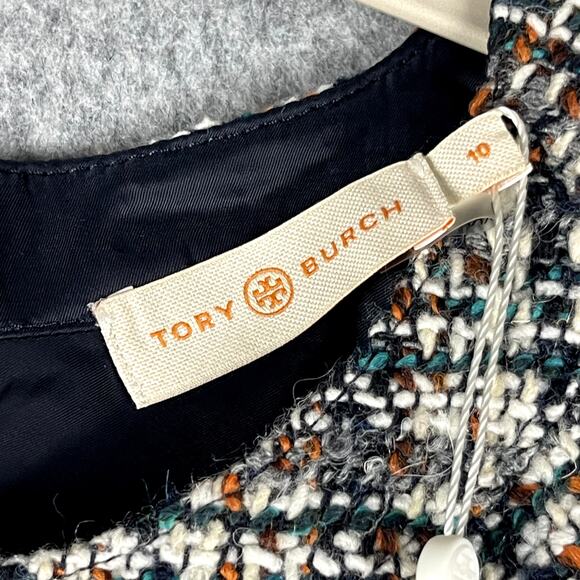 Tory Burch Tweed Pencil Dress Women 10 Textured Academia Career Old Money NEW - Picture 10 of 16
